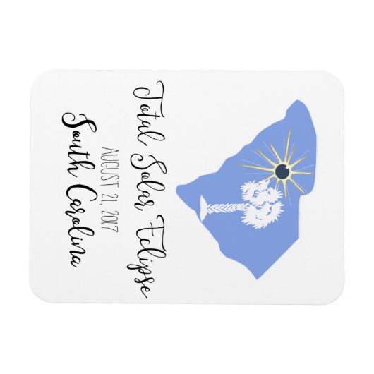 Total Solaire Éclipse Magnet de Caroline du Sud (Horizontal)