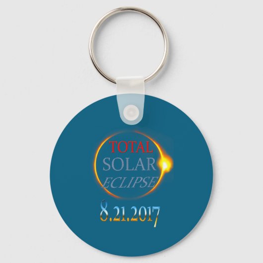 Total Solar Eclipse 2017 Design Sleutelhanger (Voorkant)