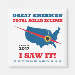 Total Solar Eclipse - 2017 - ik zag het! Magneet