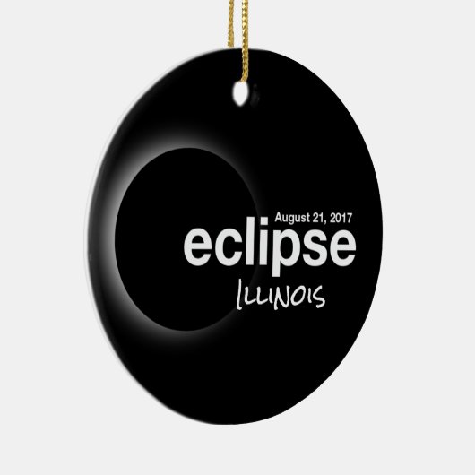 Total Solar Eclipse 2017 - Illinois Keramisch Ornament (Rechts)