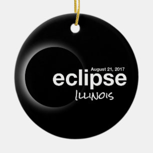 Total Solar Eclipse 2017 - Illinois Keramisch Ornament