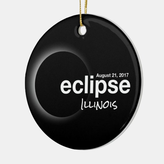 Total Solar Eclipse 2017 - Illinois Keramisch Ornament (Links)