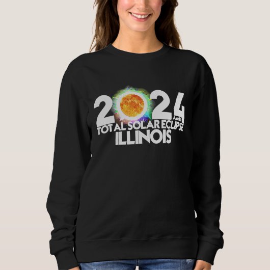 Total Solar Eclipse 2024 ILLINOIS American Totalit Trui (Voorkant)