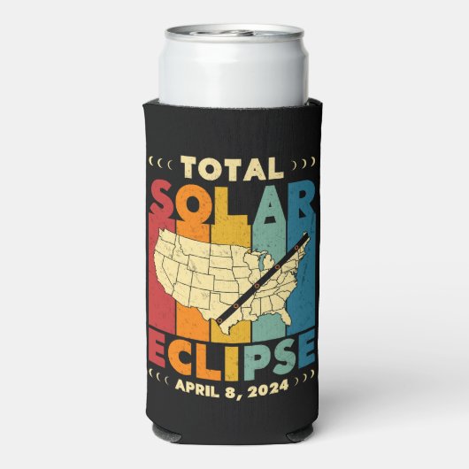 Total Solar Eclipse 2024 Verenigde Staten Path of (Seltzer Achterkant)