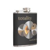 Total Solar Eclipse 2025 minimalistisch ontwerp Heupfles (Rechts)