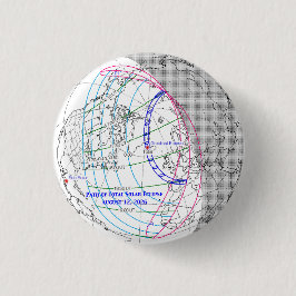 Total Solar Eclipse 2026 Map Ronde Button 3,2 Cm