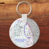 Total Solar Eclipse 2026 Map Sleutelhanger (Voorkant)