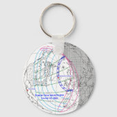 Total Solar Eclipse 2026 Map Sleutelhanger (Achterkant)