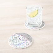 Total Solar Eclipse 2026 Map Zandsteen Onderzetter (Zijkant)