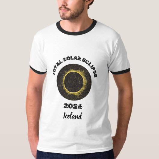 Total Solar Eclipse 2026 Men's Ringer T-Shirt (Devant)