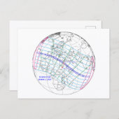 Total Solar Eclipse 2027 Map Briefkaart (Voorkant / Achterkant)
