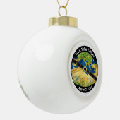 Total Solar Eclipse 2027 Map Keramische Bal Ornament (Links)