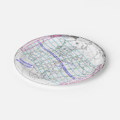 Total Solar Eclipse 2027 Map Papieren Bordje (Gekanteld)