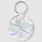 Total Solar Eclipse 2027 Map Sleutelhanger (Voorkant)