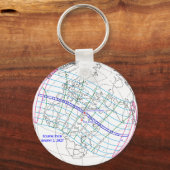 Total Solar Eclipse 2027 Map Sleutelhanger (Achterkant)