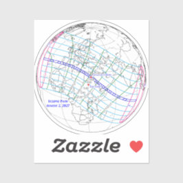 Total Solar Eclipse 2027 Map Sticker