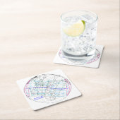 Total Solar Eclipse 2027 Map Vierkante Kartonnen Onderzetter (Insitu)