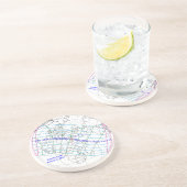 Total Solar Eclipse 2027 Map Zandsteen Onderzetter (Zijkant)