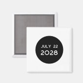 Total Solar Eclipse 2028 New Zealand _1  Magneet (Voorkant / Achterkant)