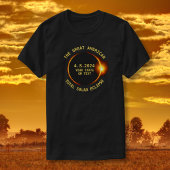 Total Solar Eclipse 4.8.2024 USA Uw staat toevoege T-shirt