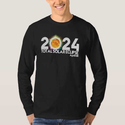 Total Solar Eclipse April 2024 Totality T-shirt (Voorkant)