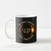 Total Solar Eclipse april 8 2024 USA, Aangepaste t Koffiemok (Links)