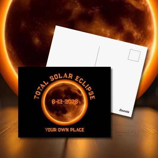 Total Solar Eclipse August 12 2026 Briefkaart