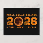 Total Solar Eclipse August 12 2026 Briefkaart (Voorkant)