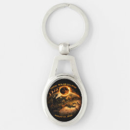 Total Solar Eclipse August 12 2026 Path of Totalit Sleutelhanger