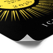 Total solar eclipse August 2026 text personalized Poster (Hoek)