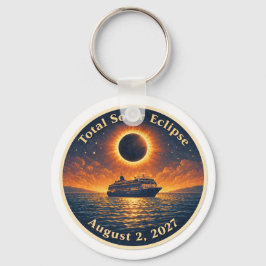 Total Solar Eclipse August 2 2027 cruise ship  Sleutelhanger