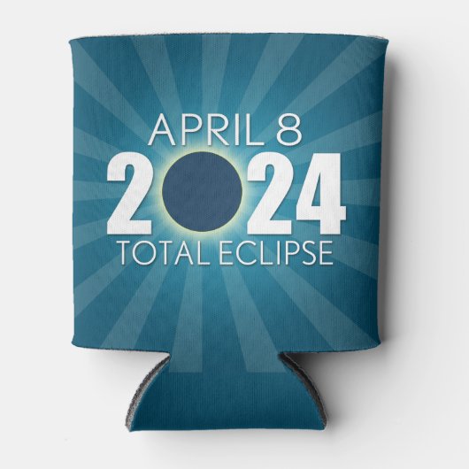 Total Solar Eclipse - Blauw ontwerp Blikjeskoeler (Voorkant)