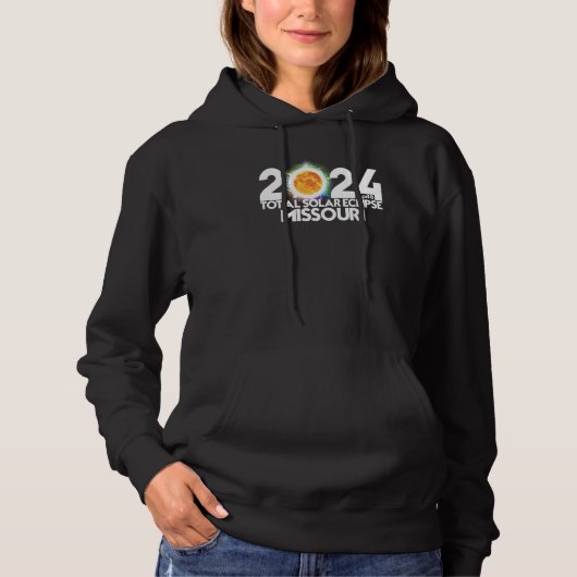 Total Solar Eclipse Missouri 2024 American Totalit Hoodie (Voorkant)