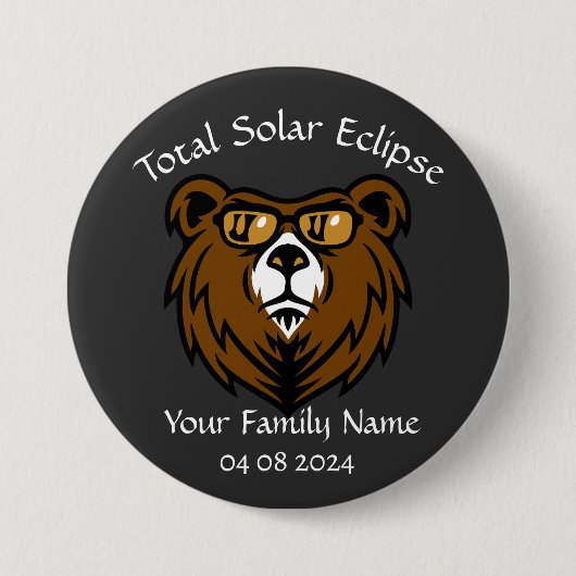 Total Solar Eclipse Personaliseer Sticker Ronde Button 7,6 Cm (Voorkant)