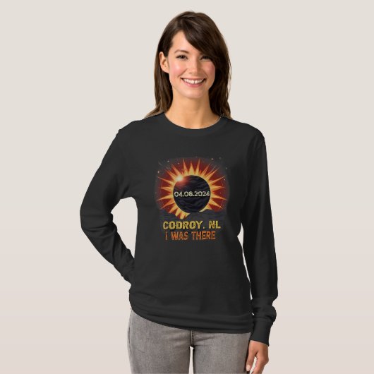 Total Solar Eclipse Retro Codroy NL Canada T-shirt (Voorkant volledig)
