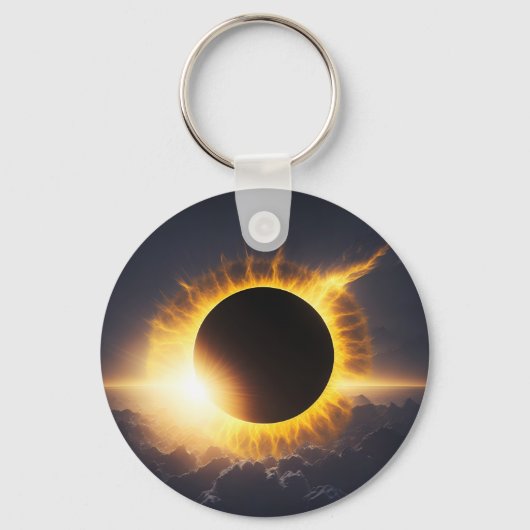 Total Solar Eclipse Souvenir Tekst toevoegen voor Sleutelhanger (Voorkant)