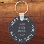 Total Solar Eclipse Souvenir Tekst toevoegen voor Sleutelhanger (Achterkant)
