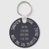 Total Solar Eclipse Souvenir Tekst toevoegen voor Sleutelhanger (Achterkant)
