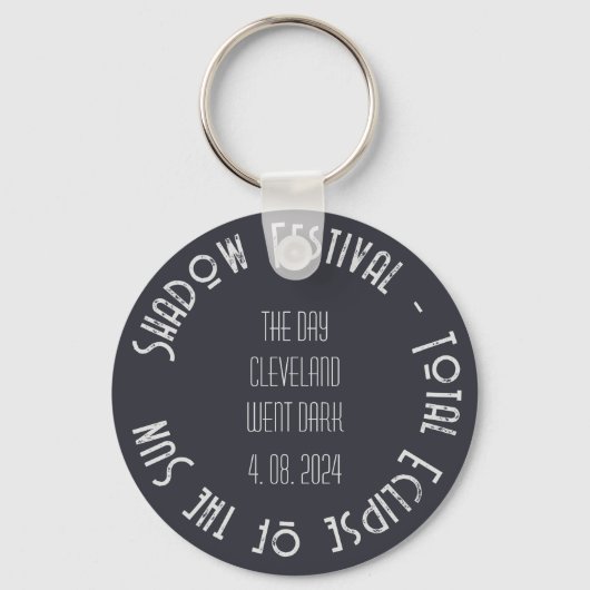 Total Solar Eclipse Souvenir Tekst toevoegen voor Sleutelhanger (Achterkant)