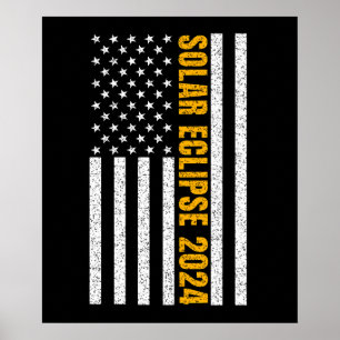 Total Solar Eclipse USA 8 april 2024 Amerikaanse v Poster