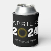 Total Solar Eclipse USA 8 april 2024 Blikjeskoeler (Blikje Voorkant)