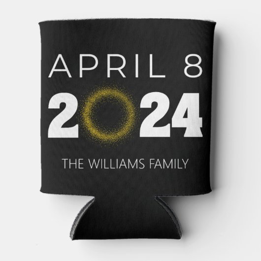 Total Solar Eclipse USA 8 april 2024 Blikjeskoeler (Voorkant)