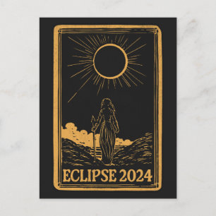Total Solar Eclipse USA 8 april 2024 Celestial Briefkaart