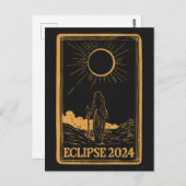 Total Solar Eclipse USA 8 april 2024 Celestial Briefkaart (Voorkant / Achterkant)
