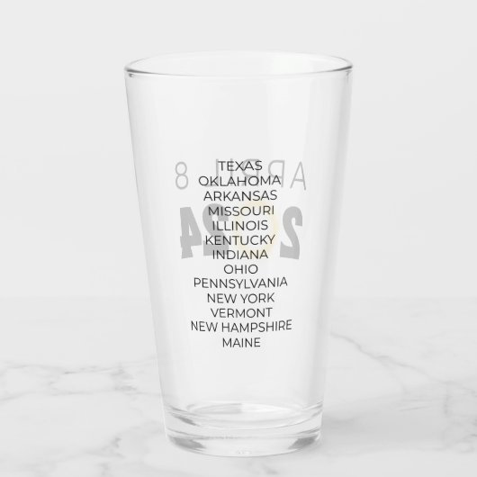 Total Solar Eclipse USA 8 april 2024 Glas (Achterkant)