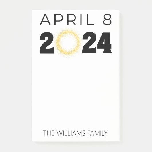 Total Solar Eclipse USA 8 april 2024 Post-it® Notes (Voorkant)