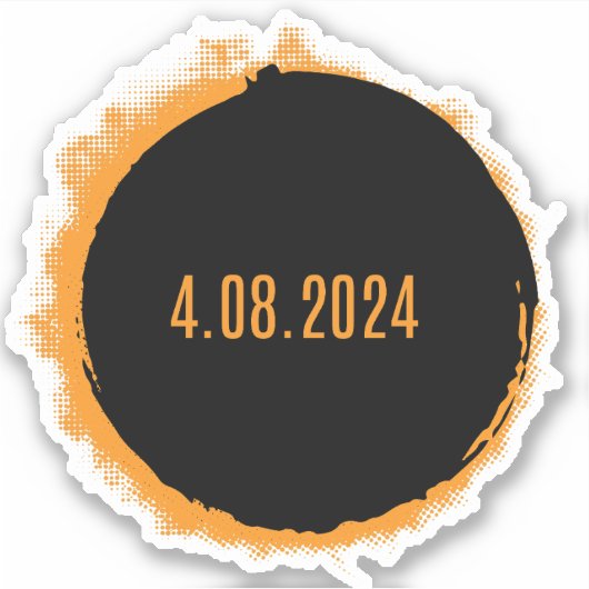 Total Solar Eclipse USA 8 april 2024 Sticker (Voorkant)