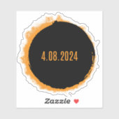 Total Solar Eclipse USA 8 april 2024 Sticker (Vel)