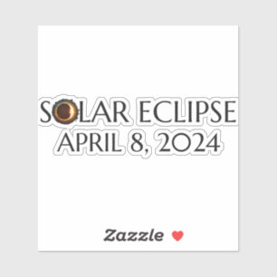 Total Solar Eclipse USA 8 april 2024 Sticker