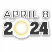 Total Solar Eclipse USA 8 april 2024 Sticker (Voorkant)